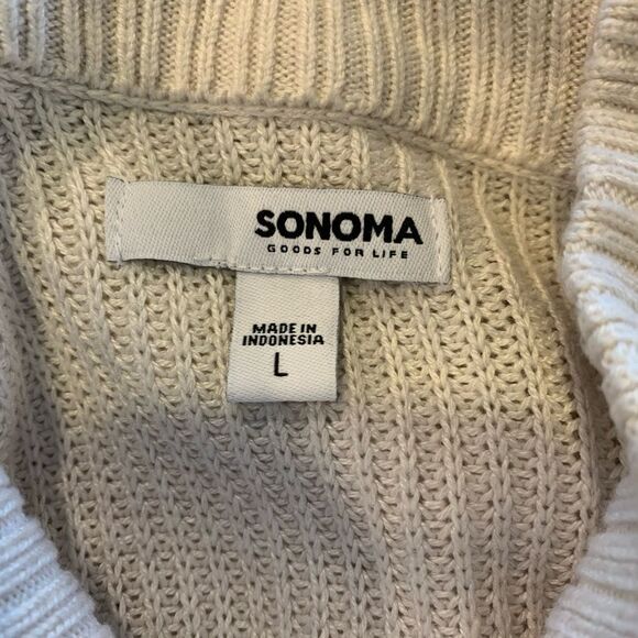 Sonoma Oatmeal Colored Mock Turtleneck Sweater - Picture 4 of 6